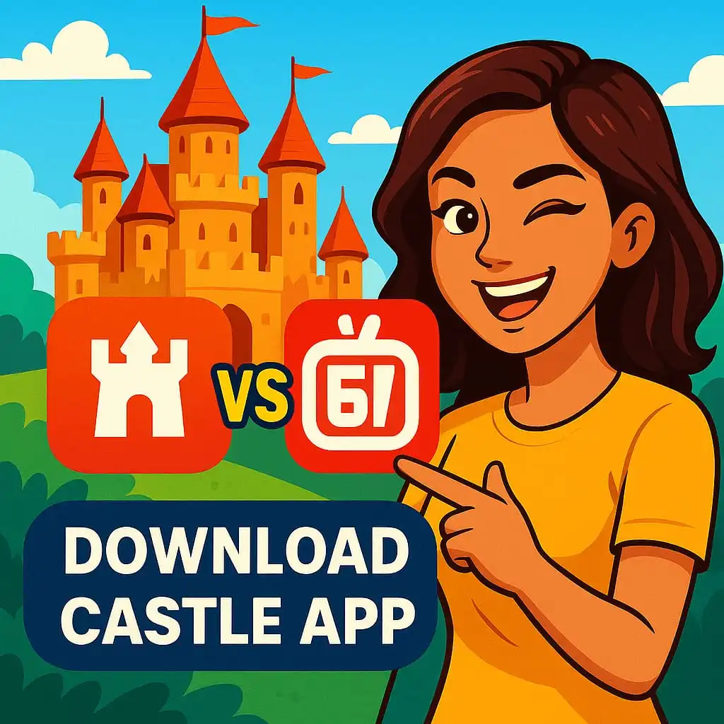 Castle APP vs. Thop TV 1 a picture which is showing comparison between castle movies and thop tv